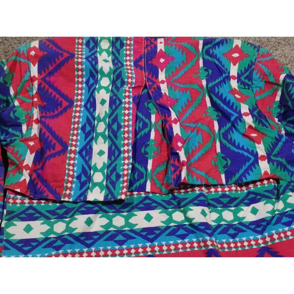 Vtg 90s Roughrider by Circle Y Western Shirt, Tribal Aztec Pattern Women's Small - Picture 11 of 11